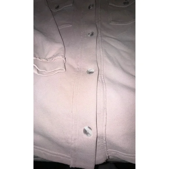 Gentle Fawn Women Pink Knit Button Down Shacket Shirt Jacket Size M Collared - Picture 4 of 7